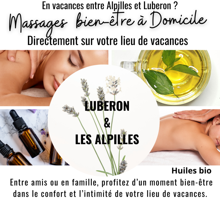 Massages à domicile lieu de vacances dans le Luberon et les Alpilles. Entre amis ou en famille.